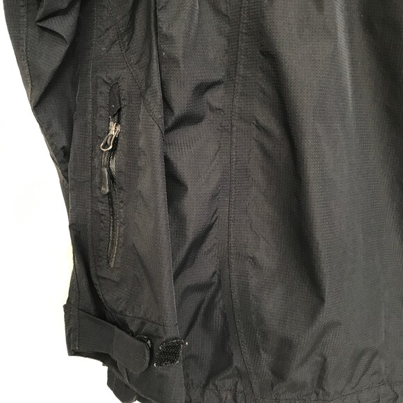 SOLD!!  Marmot Small Membrain Black Hooded Jacket Zipper Pockets Damaged Lining - Picture 8 of 14